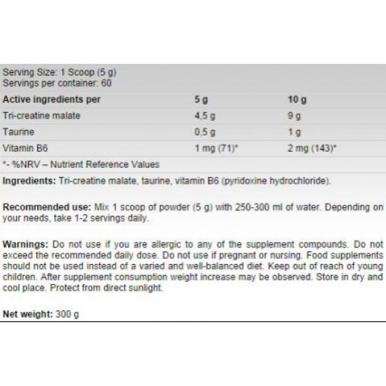 FA Nutrition Tri-Creatine Malate - 300 gr